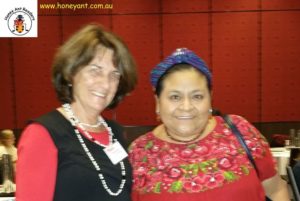 Nobel Peace Prize winner, UNESCO goodwill ambassador, and well known activist Dr Rigoberta Menchu from Guatemala. 