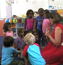Margaret James using HAR in classroom