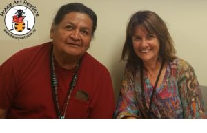 Leroy Morgan, Elder from the Dine/Navajo tribe meets Margaret James