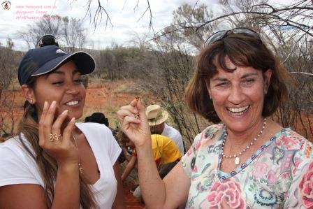 Jessica Mauboy with Margaret James of Honey Ant Readers