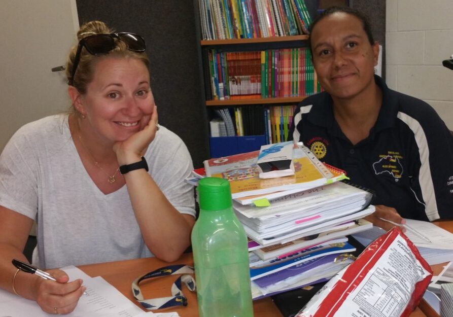 Claire and Tic-Tac adding fun to the PD on Melville Island