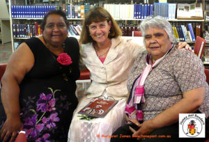 Margaret with Elders Aunty Irene and Aunty Kella